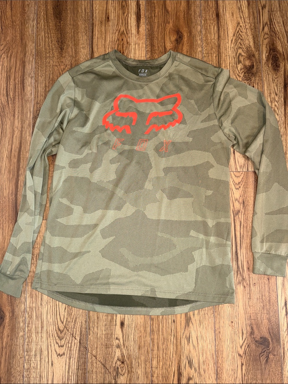 Fox Ranger Medium Olive Green Jersey with White Logo